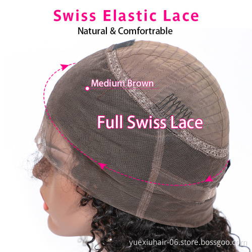 Low price and high quality blonde brazilian human full lace wig for black women,Wholesale Human Hair Wigs 360 lace frontal Wig